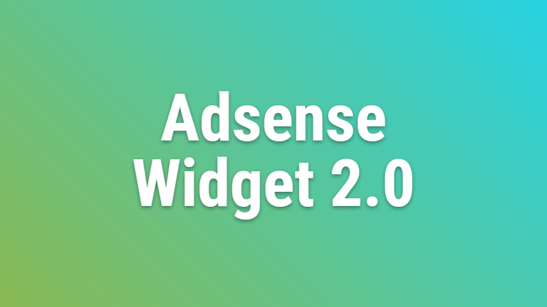 WordPress Adsense Widget 2.0 Updates